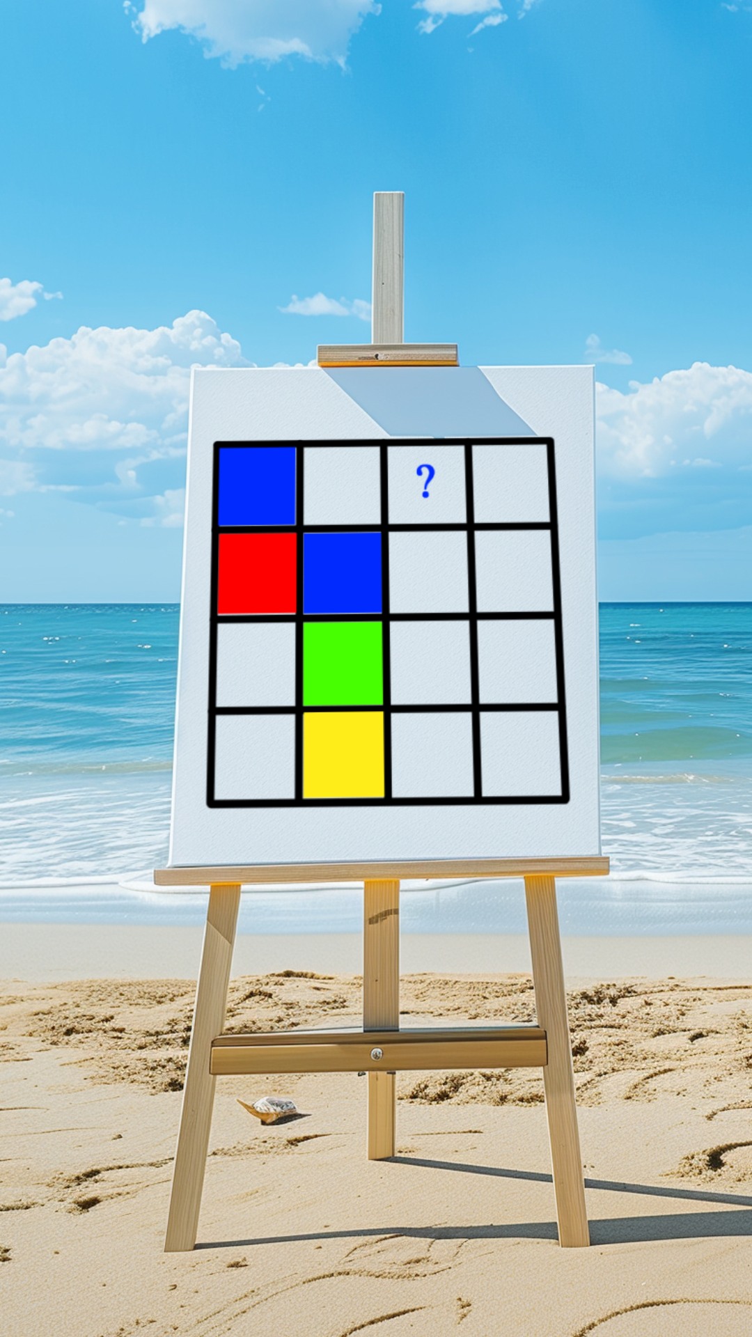 How many different colours could go into the marked square?